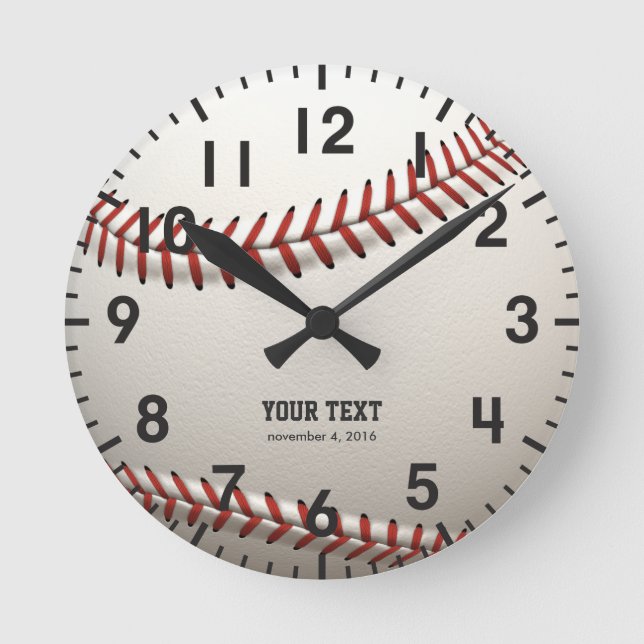 Reloj Redondo Mediano Béisbol (Anverso)