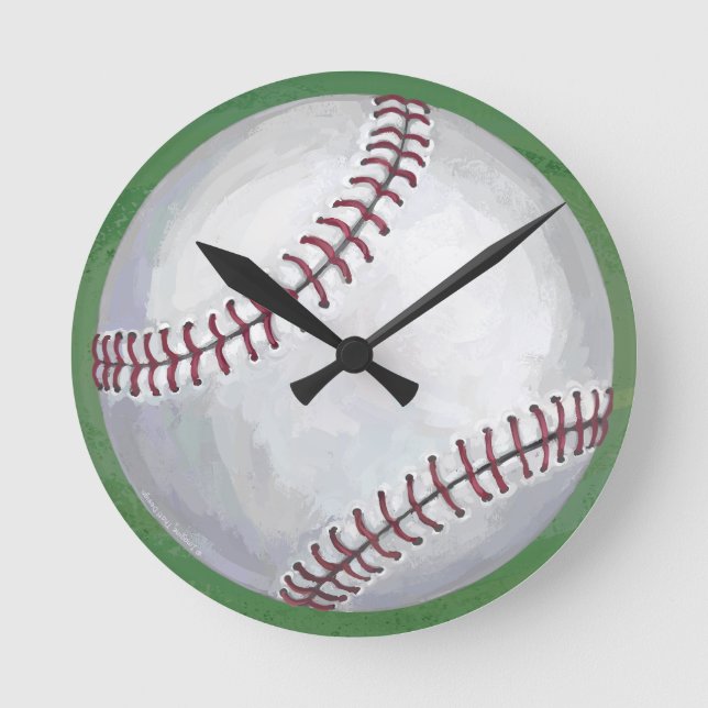 Reloj Redondo Mediano Béisbol (Anverso)