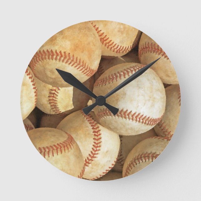Reloj Redondo Mediano Béisbol (Anverso)