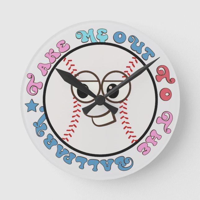Reloj Redondo Mediano Béisbol (Anverso)