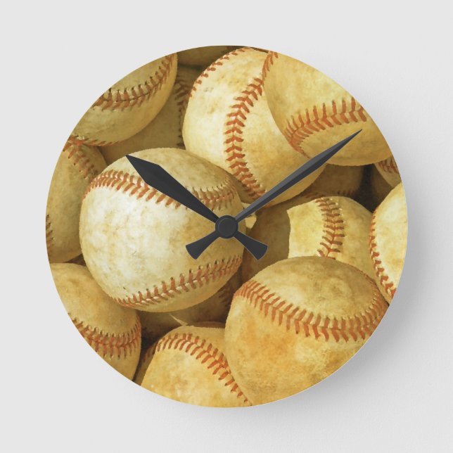 Reloj Redondo Mediano Béisbol (Anverso)