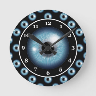 Reloj Redondo Mediano Béisbol azul