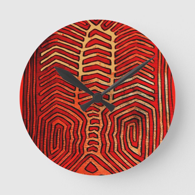 Reloj Redondo Mediano Beletón de langosta de la tribu Cuna (Anverso)