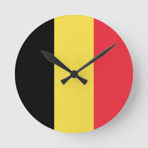 Reloj Redondo Mediano Belgium Flag