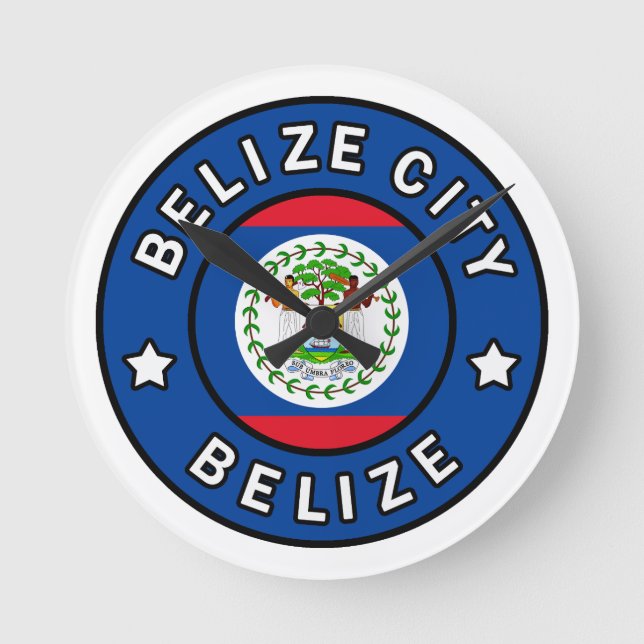 Reloj Redondo Mediano Belice City Belice (Anverso)
