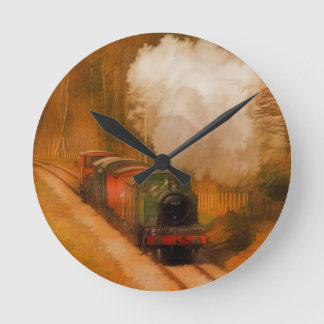 Reloj Redondo Mediano Bella Artes de motores de vapor para los amantes d