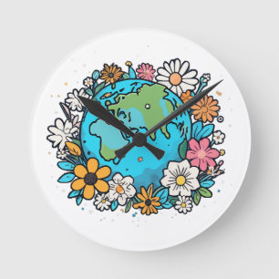 Reloj Redondo Mediano Belleza de la Tierra