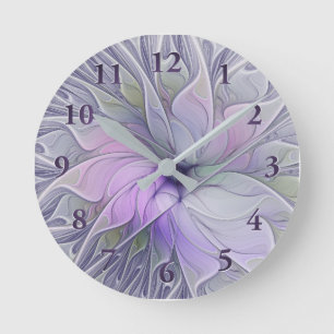 Reloj Redondo Mediano Belleza impresionante Arte abstracto moderno fract