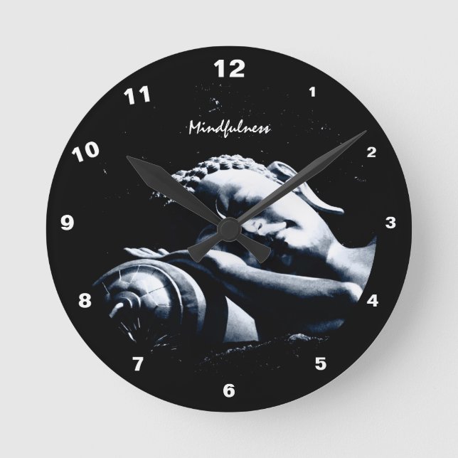 Reloj Redondo Mediano Bendiciones y mentalidad de Buda/Buda durmiente (Anverso)