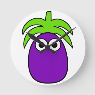 Reloj Redondo Mediano Berenjena