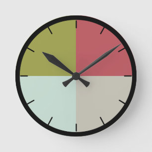 Reloj Redondo Mediano Berry Mint Olive Pebble
