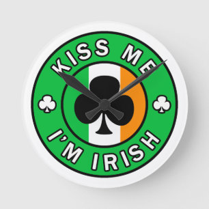 Reloj Redondo Mediano Bésame soy irlandés