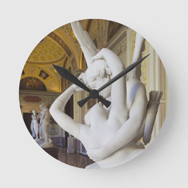 Reloj Redondo Mediano Beso de Cupido y Psique, de Antonio Canova (Anverso)