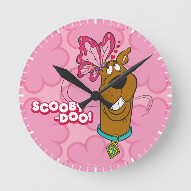 Reloj Redondo Mediano Besos de mariposa Scooby-Doo (Anverso)