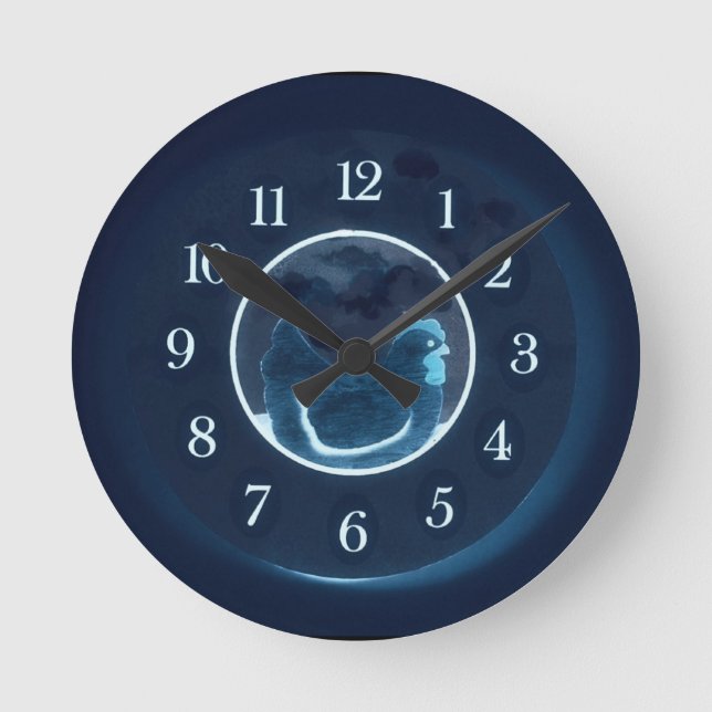 Reloj Redondo Mediano Betsy azul (Anverso)