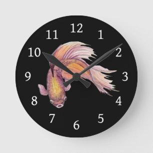 Reloj Redondo Mediano Betta Fish Round Clock