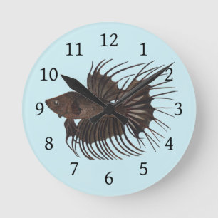 Reloj Redondo Mediano Betta Fish Round Clock