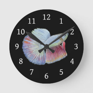 Reloj Redondo Mediano Betta Fish Round Clock