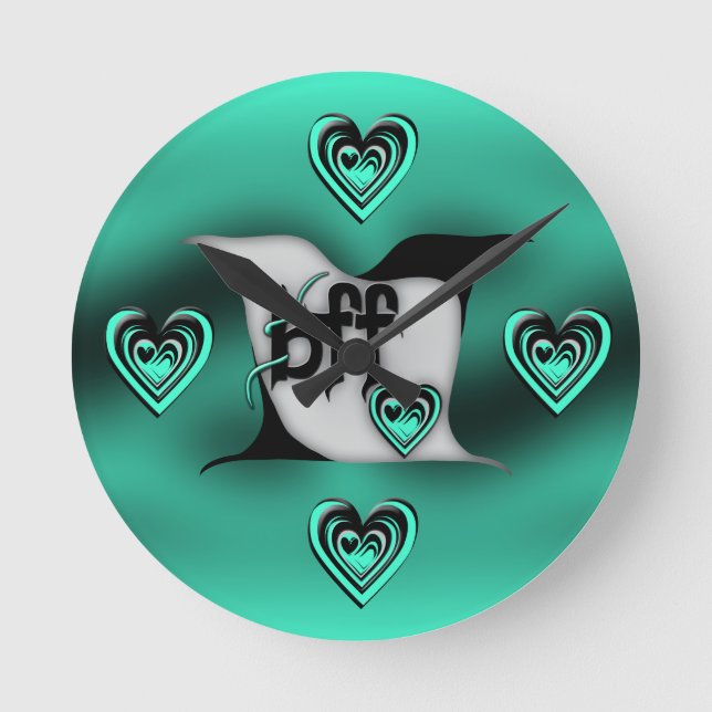Reloj Redondo Mediano bff ~ lovebirds (Anverso)