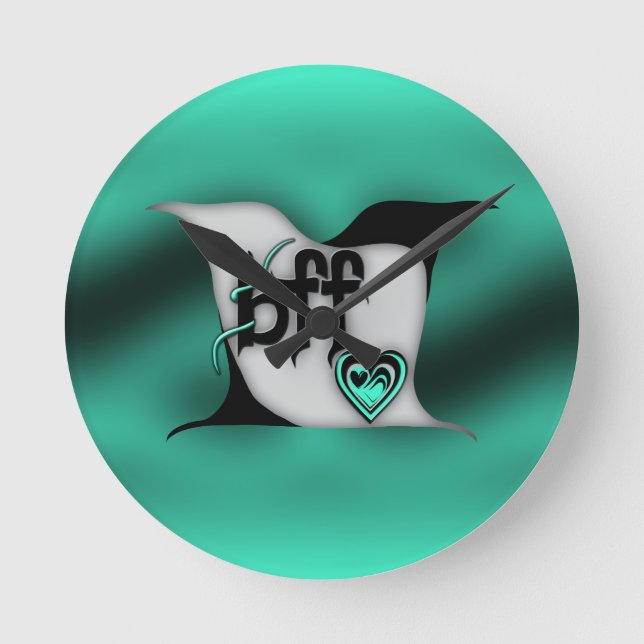 Reloj Redondo Mediano bff ~ lovebirds (Anverso)