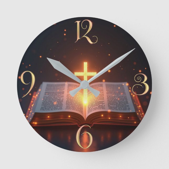 Reloj Redondo Mediano Biblia (Anverso)