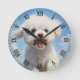 Reloj Redondo Mediano Bichon Frise