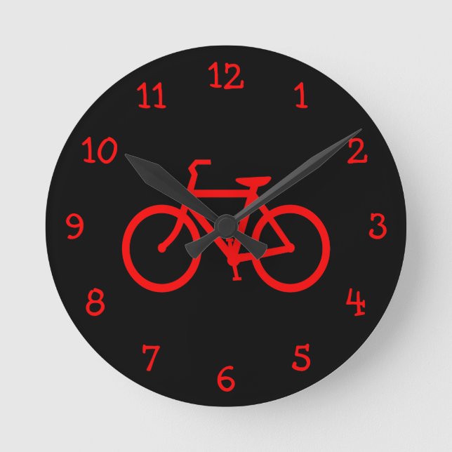 Reloj Redondo Mediano Bici roja (Anverso)
