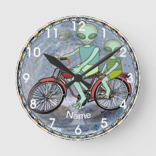 Reloj Redondo Mediano Bicicleta Alien