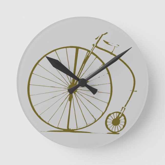 Reloj Redondo Mediano Bicicleta antigua (Anverso)
