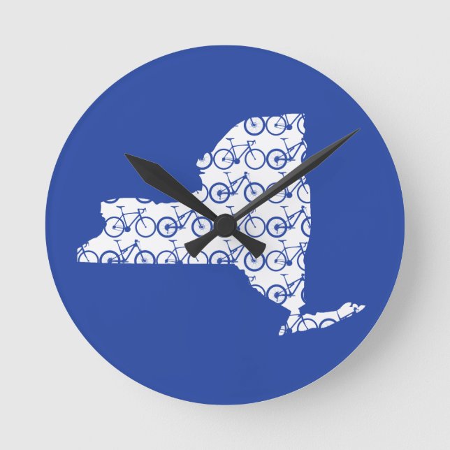 Reloj Redondo Mediano Bicicleta de Nueva York (Anverso)