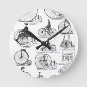 Reloj Redondo Mediano Bicicleta de rueda alta Penny Farthing