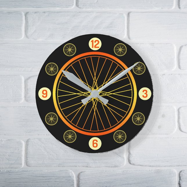 Reloj Redondo Mediano Bicycle wheel orange black (Subido por el creador)