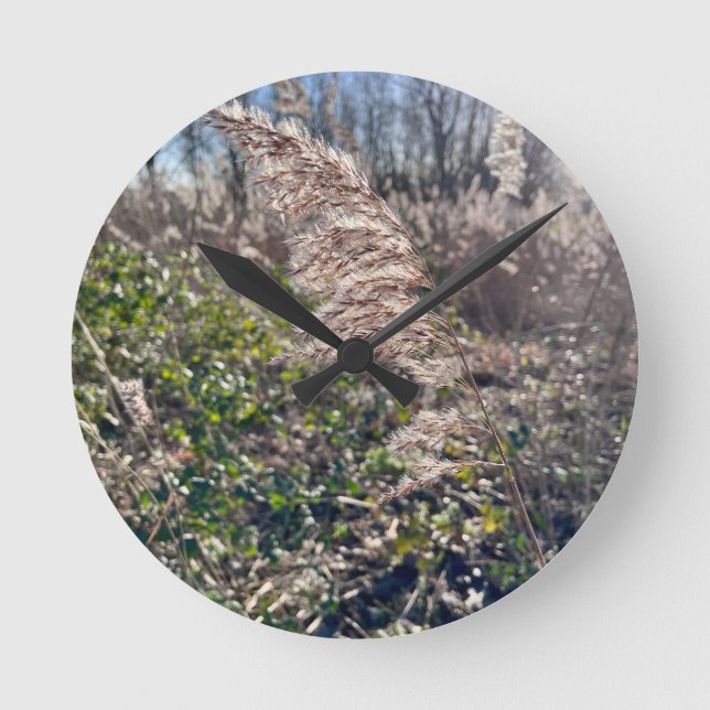 Reloj Redondo Mediano Bienvenida de otoño. (Anverso)