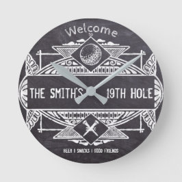 Reloj Redondo Mediano Bienvenidos al 19º Agujero