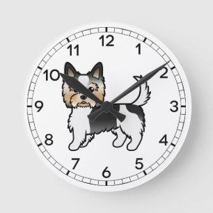 Reloj Redondo Mediano Biewer Terrier Yorkie Cute Cartog Dog