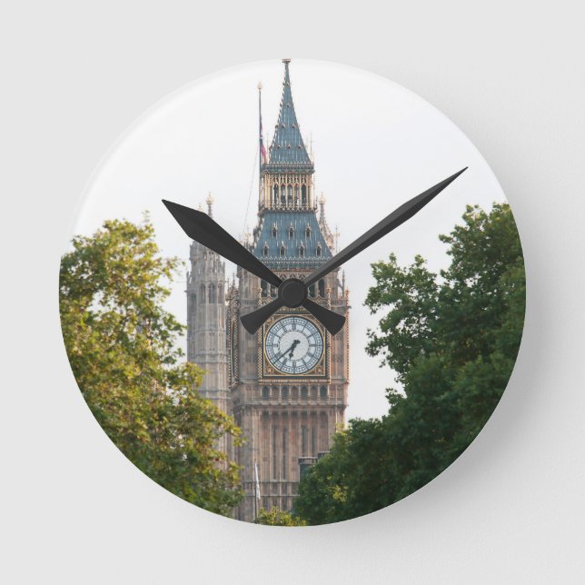 Reloj Redondo Mediano Big Ben London Inglaterra (Anverso)