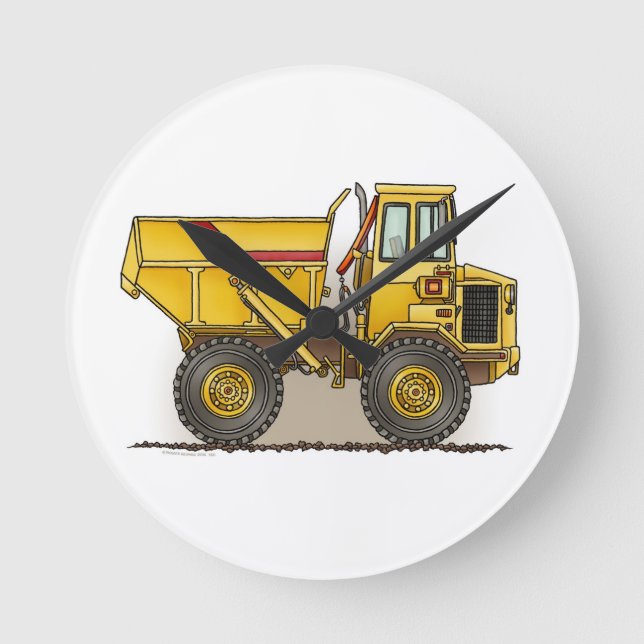 Reloj Redondo Mediano Big Dump Truck (Anverso)