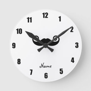 Reloj Redondo Mediano Bigote rizado conocido personalizado