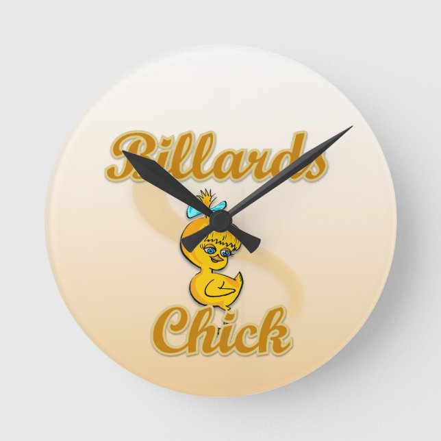 Reloj Redondo Mediano Billiards Chick (Anverso)