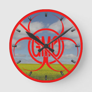 Reloj Redondo Mediano Bio-hazard Clock Bio-Hazard Warning Gift Decor