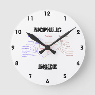 Reloj Redondo Mediano Biofílico Dentro Del Árbol Filogenético De La Vida