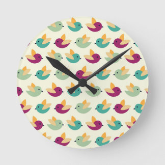 Reloj Redondo Mediano Birds pattern