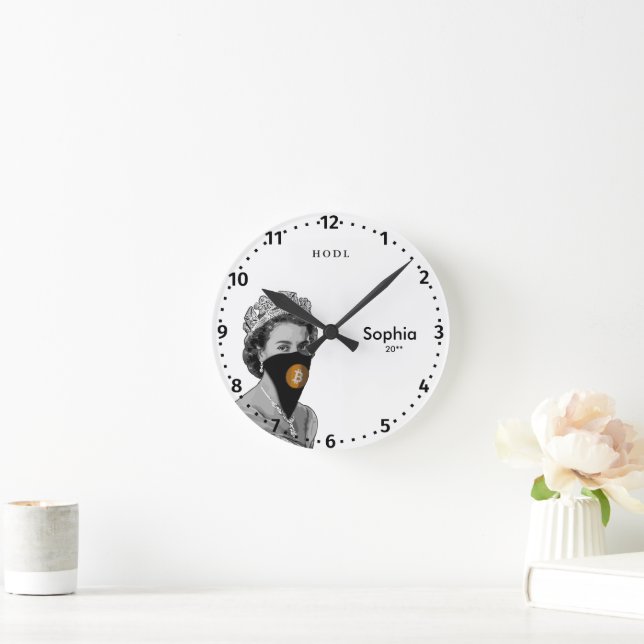 Reloj Redondo Mediano BITCOIN CRYPTO - CRYPTO QUEEN eWatch (Hogar)