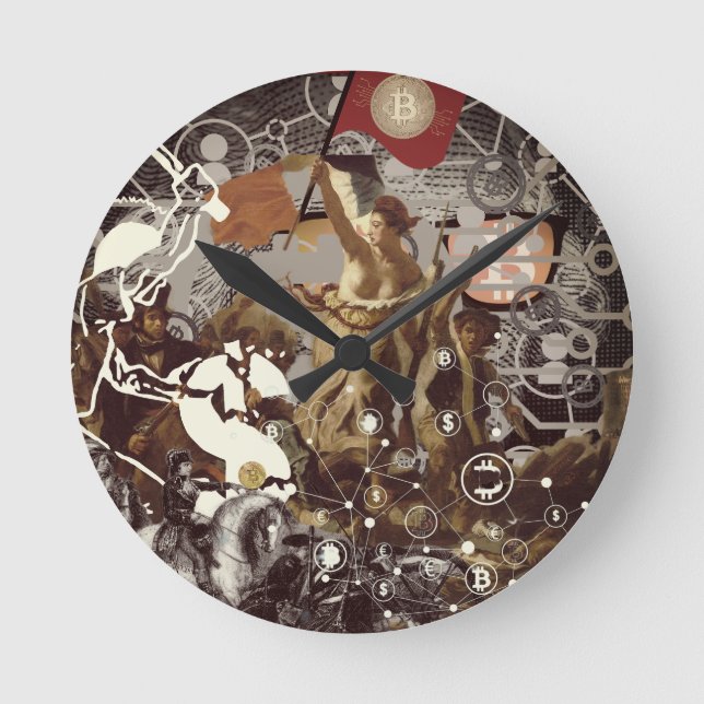 Reloj Redondo Mediano Bitcoin Revolution (Anverso)