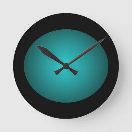 Reloj Redondo Mediano Black 3D Design Turquoise Ball Clock