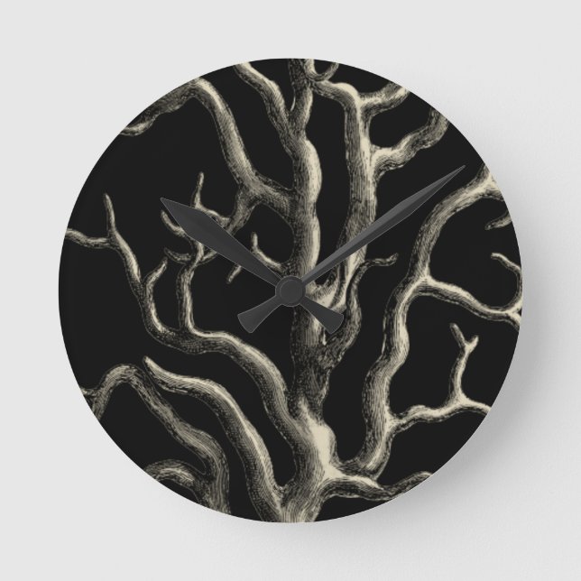 Reloj Redondo Mediano Black and Tan Coral (Anverso)