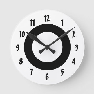Reloj Redondo Mediano Black and White Circle
