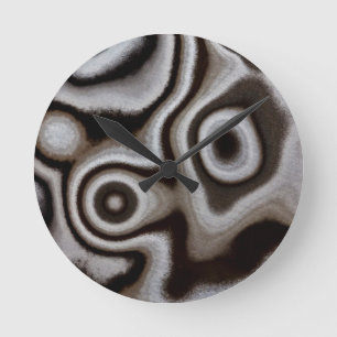 Reloj Redondo Mediano Black and white Jasper stone