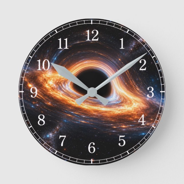 Reloj Redondo Mediano Black Hole Wall Clock — Space-Inspired Design (Anverso)