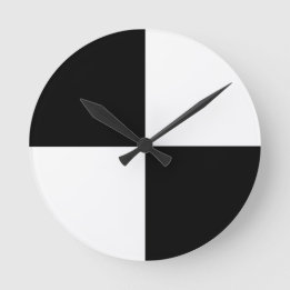 Reloj Redondo Mediano Blanco y negro